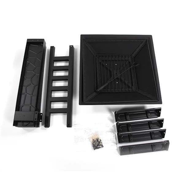 32 Inch Wood Burning Metal Fire Pit with Spark Screen and Poker I91520