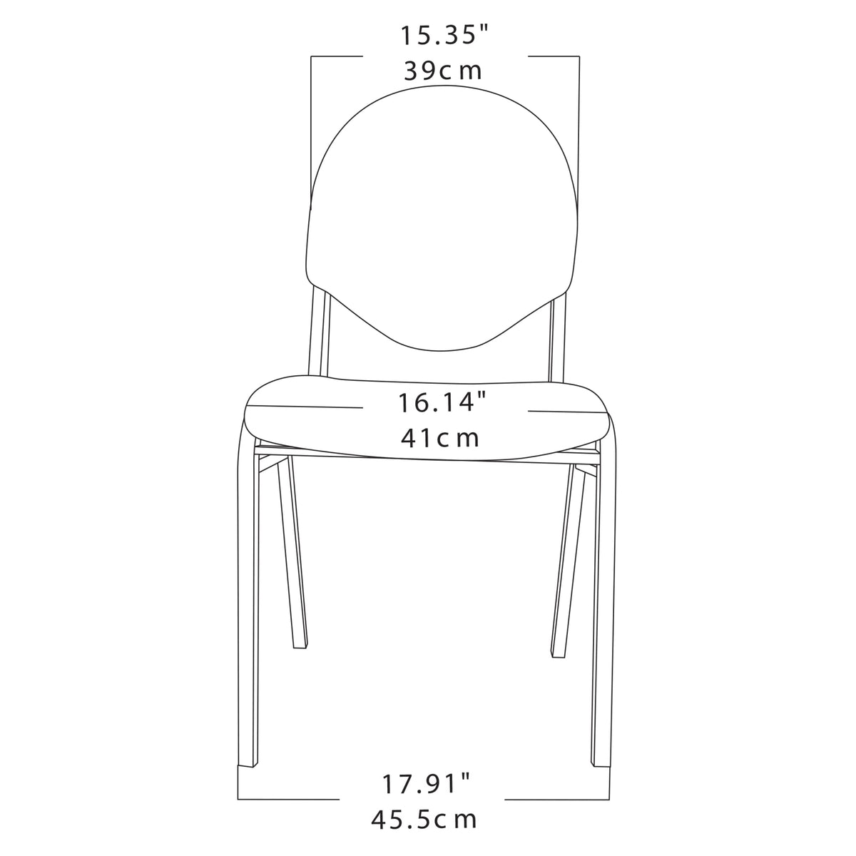 Black Fabric Stacking Chair G379738
