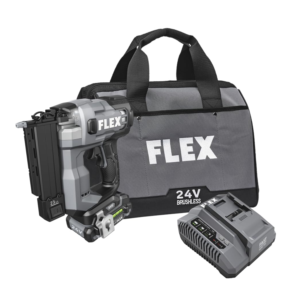 24V Brushless Cordless 23-Gauge Pin Nailer Kit with 2.5Ah Battery S9133
