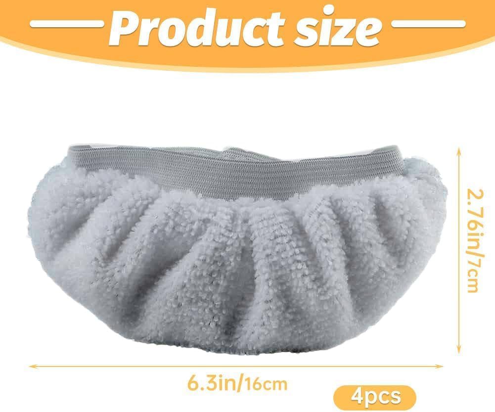 Universal Reusable Steam Cleaner Microfiber Cloth Grey 8 PCS F54151