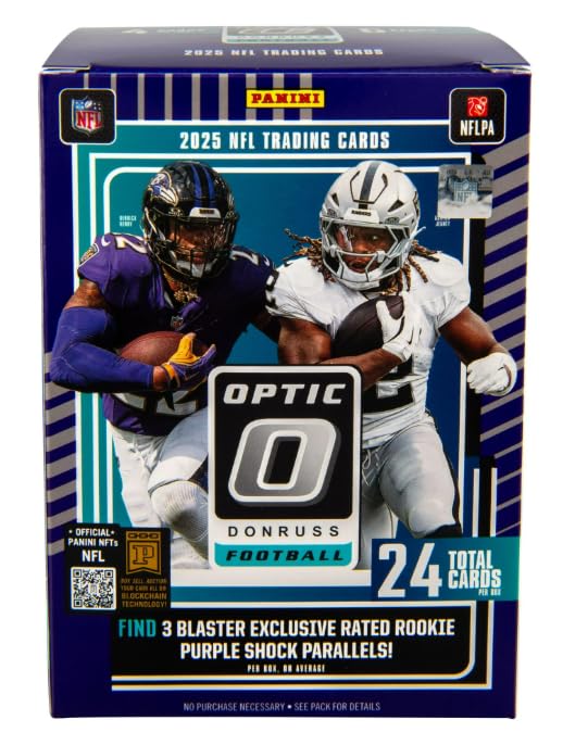 2025 Optic Football Blaster Box Purple Shock 24 Cards O532