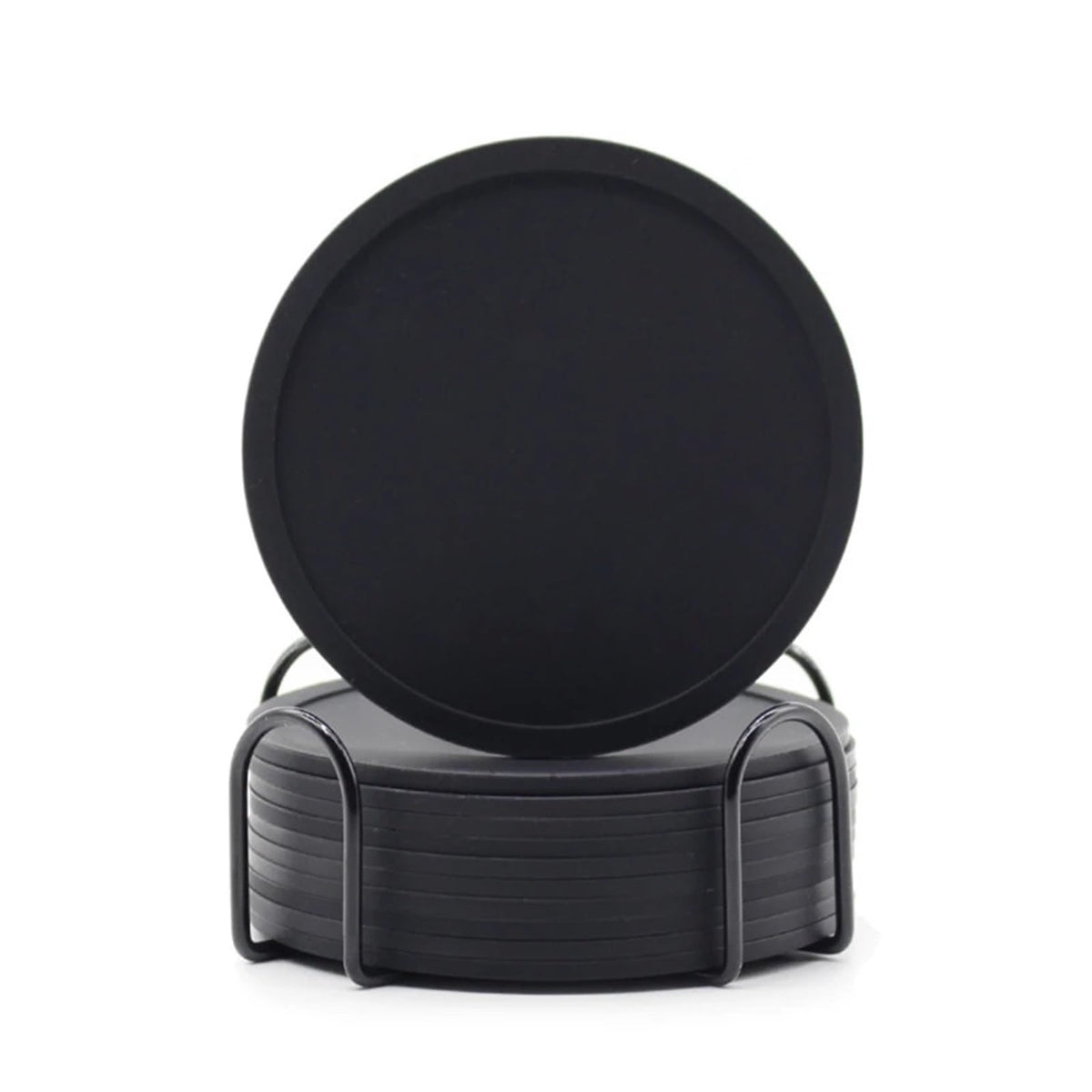 32 Pc Black Silicone Coasters V3330