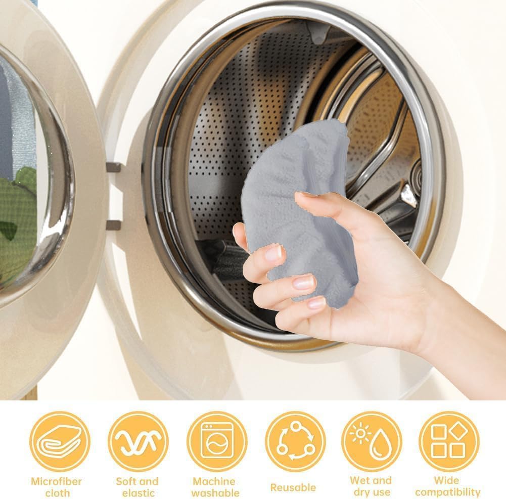 Universal Reusable Steam Cleaner Microfiber Cloth Grey 8 PCS F54151