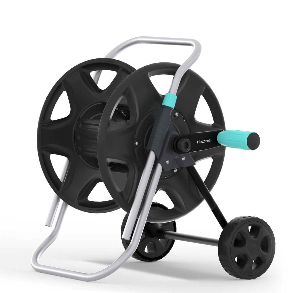 Metal Heavy Duty Garden Hose Reel Cart with Wheels C505448