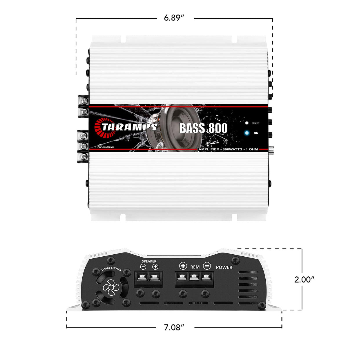 1 Ohm 800W RMS Monoblock Car Subwoofer Amplifier Z539
