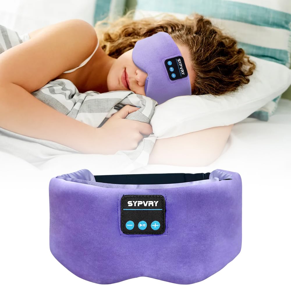 Bluetooth Sleep Mask Wireless Headphones Purple T557