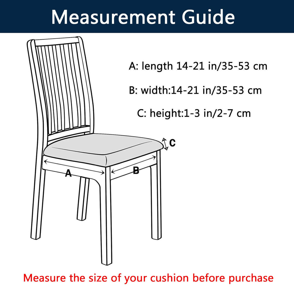 Waterproof PU Leather Chair Seat Covers Set of 6 B8357
