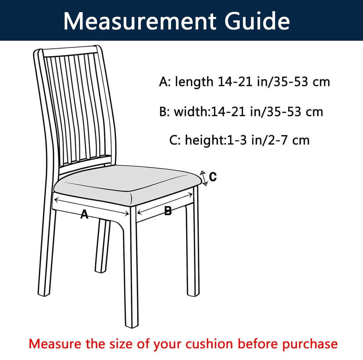 Waterproof PU Leather Chair Seat Covers Set of 6 B8357