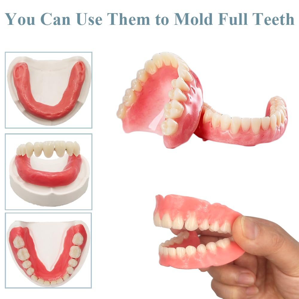 Fake Teeth Denture Top and Bottom Temporary Teeth I580