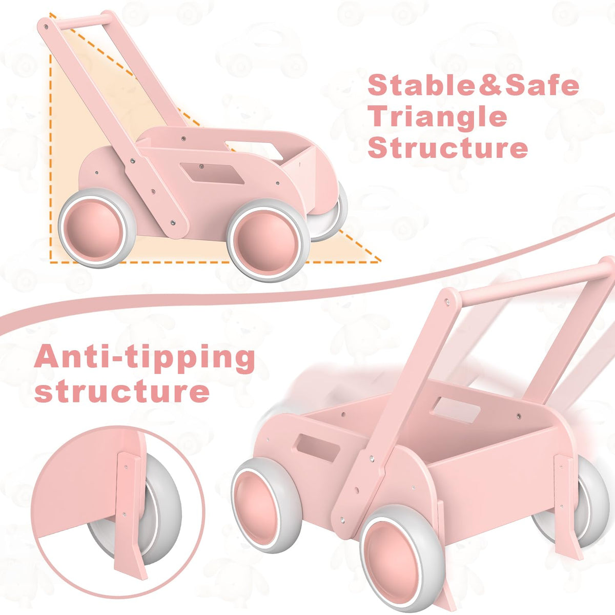 Wooden Baby Push Walker W75023