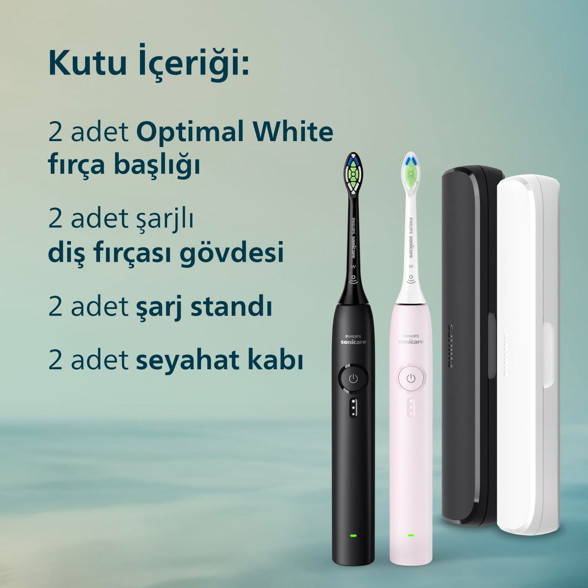 Black & Light Pink 2 Pack Electric Toothbrush A12570