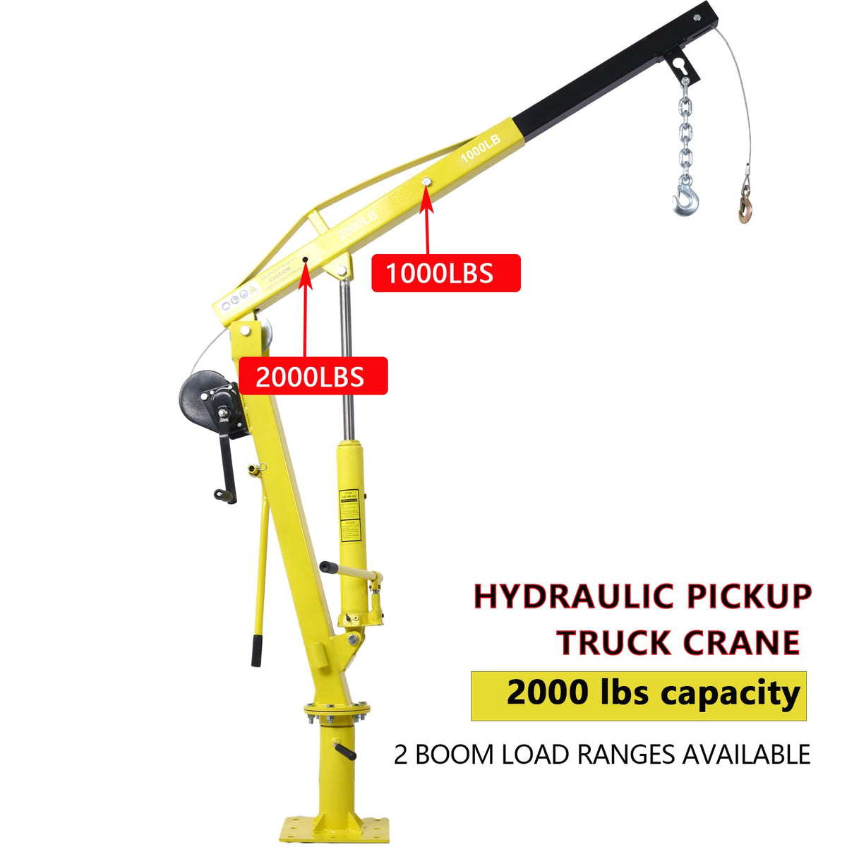 2000 lb Hydraulic Pickup Truck Crane with Hand Winch P449618