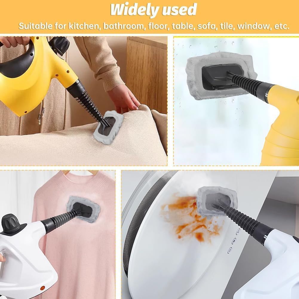 Universal Reusable Steam Cleaner Microfiber Cloth Grey 8 PCS F54151