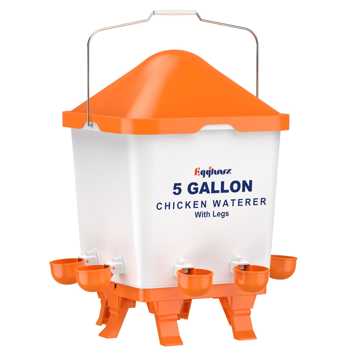 5 Gallons Chicken Waterer Bucket with Cups and Adjustable Legs C2709