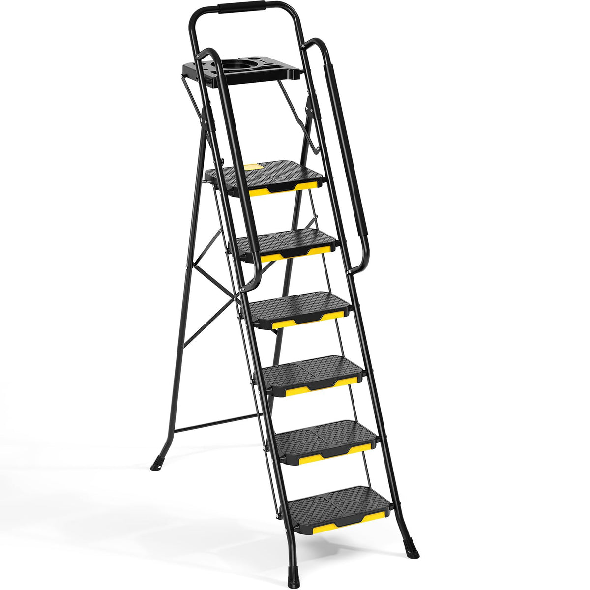 Steel Step Ladder with Handrail G340516