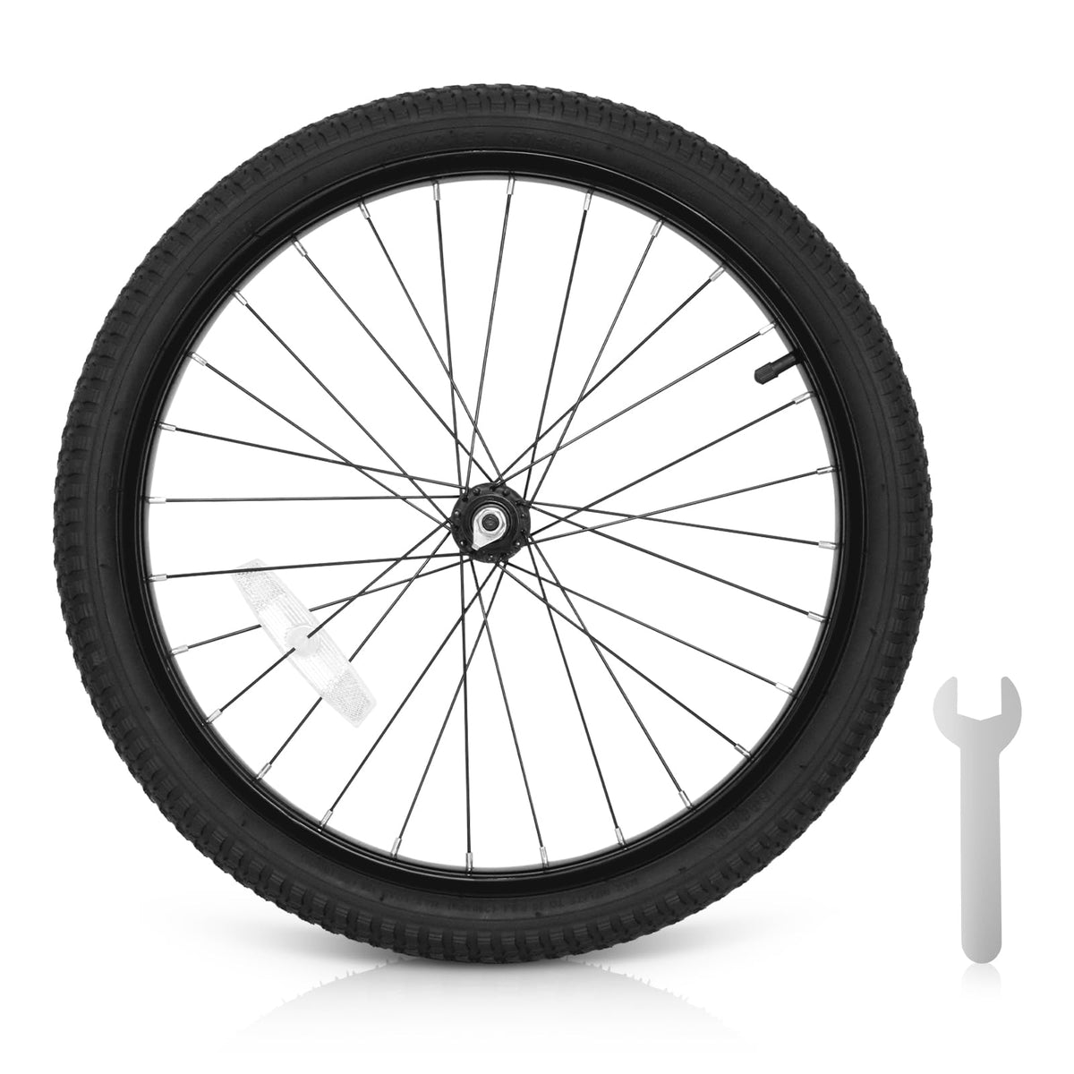 Kids Bike Front Wheels Replacement with Solid Air Rubber Tire and Inner Tube V67909