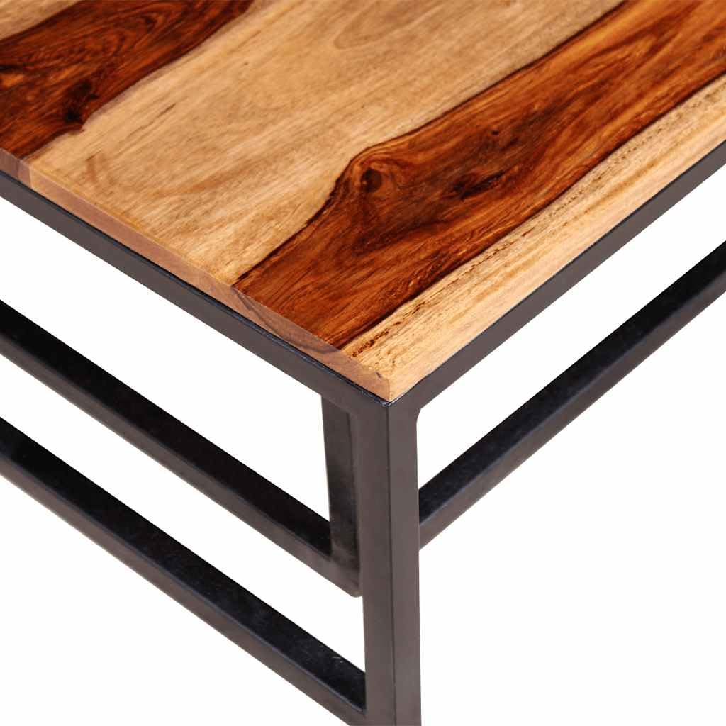 Brown Solid Acacia Wood Nesting Coffee Table Set of 2 M60667