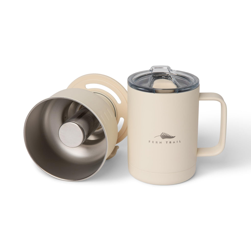 12 oz Insulated Mug with Lid and Reusable Coffee Filter S698