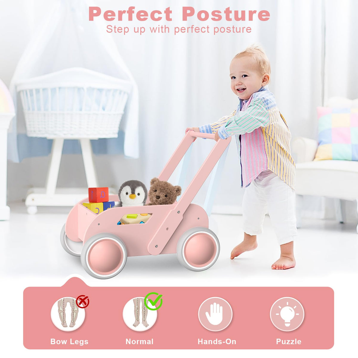 Wooden Baby Push Walker W75023