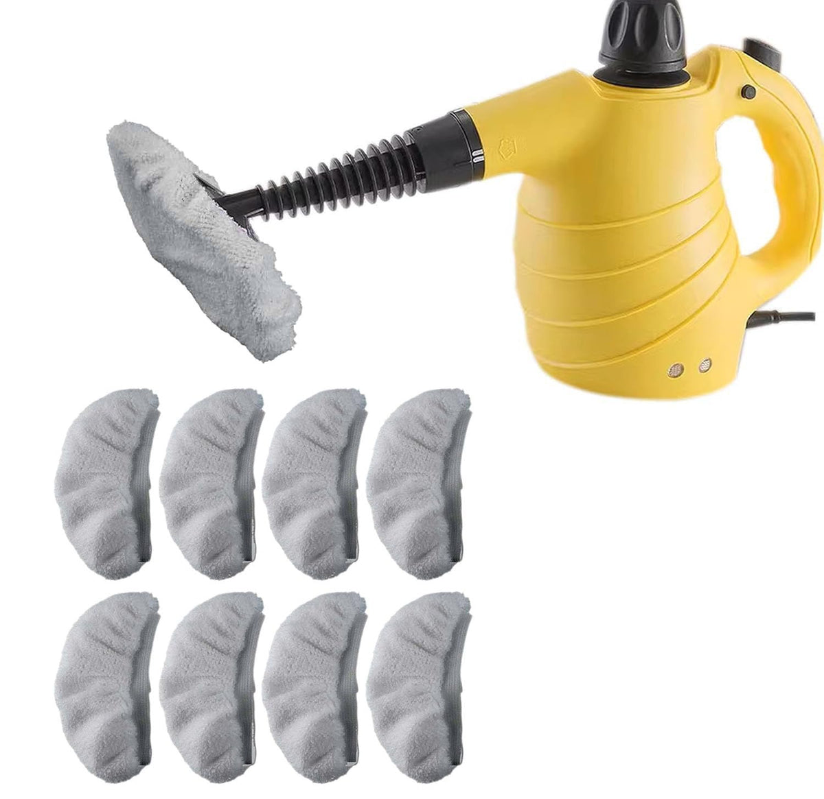 Universal Reusable Steam Cleaner Microfiber Cloth Grey 8 PCS F54151