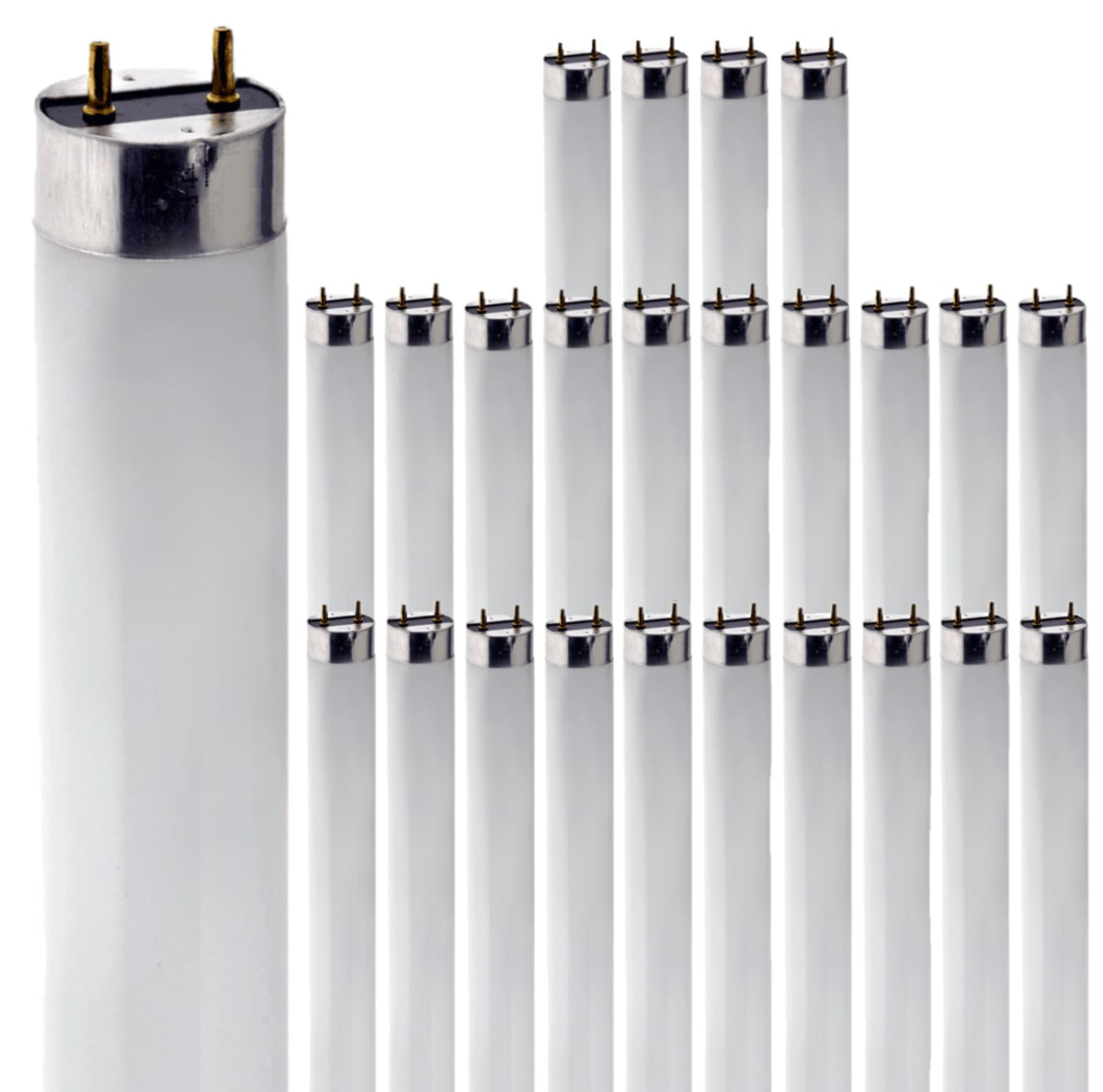 24 Inch T8 Fluorescent Tube Light Bulb 17W 2700K Warm White G13 Bi-Pin Base Pack of 25 I505