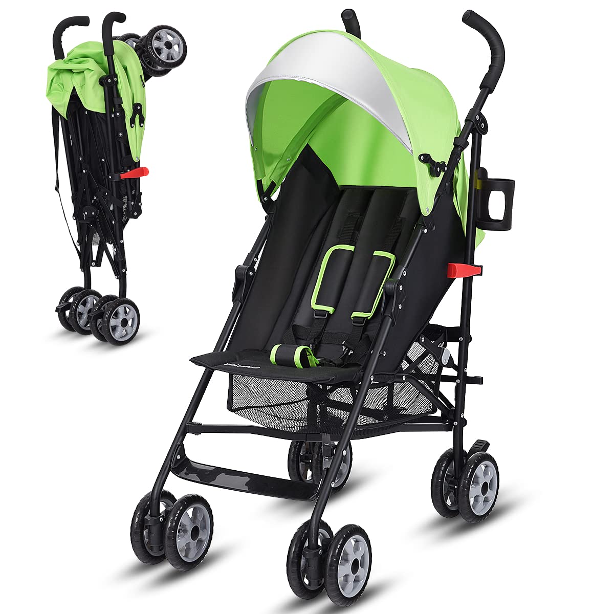Lightweight Compact Travel Stroller Green E180459