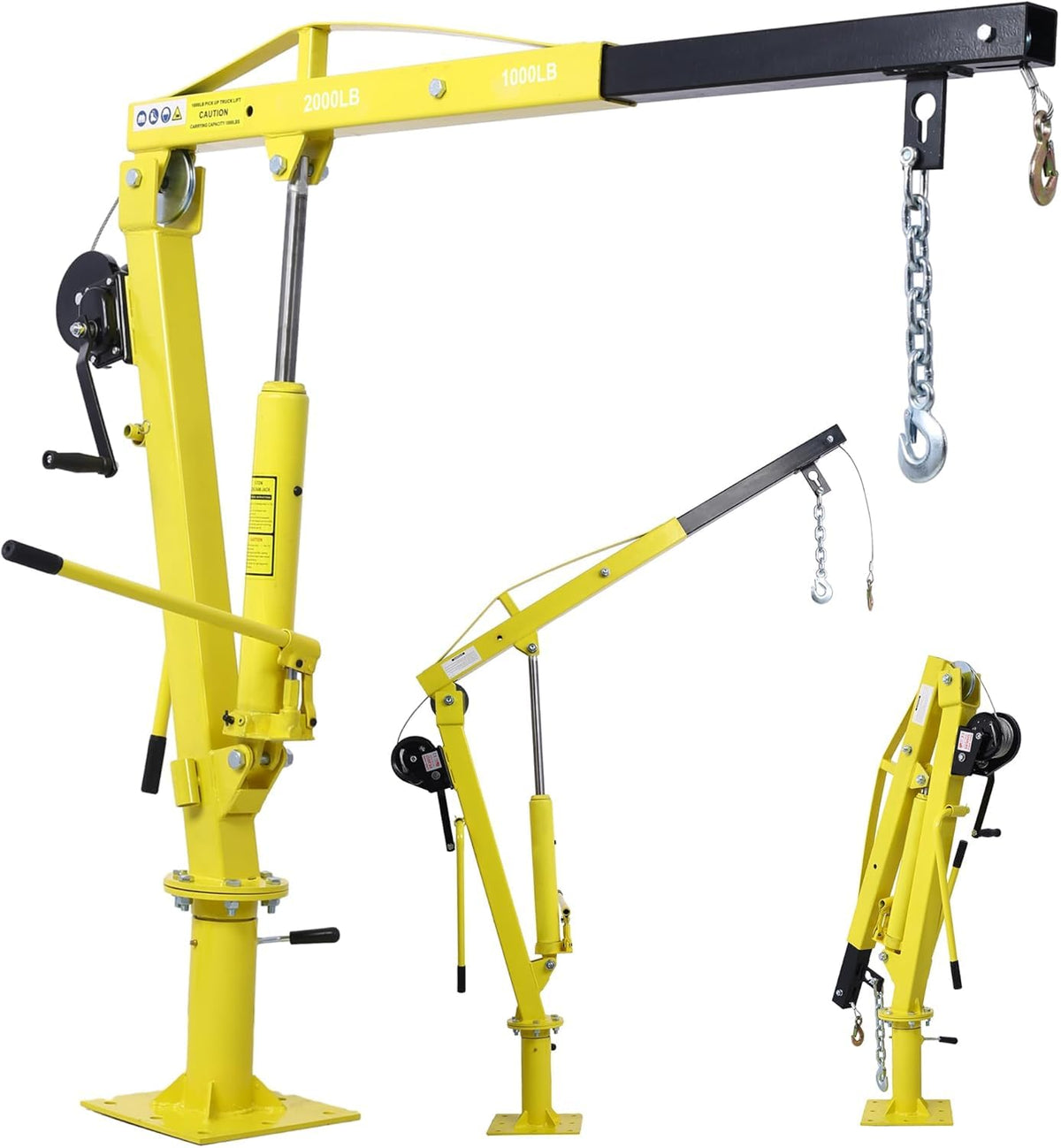 2000 lb Hydraulic Pickup Truck Crane with Hand Winch P449618