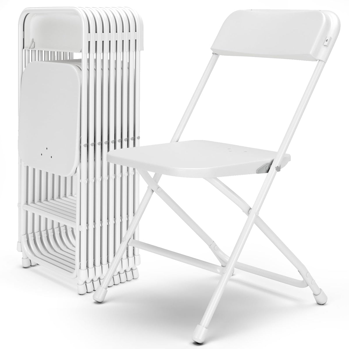 10 Pack Folding Chairs with Steel Frame U111