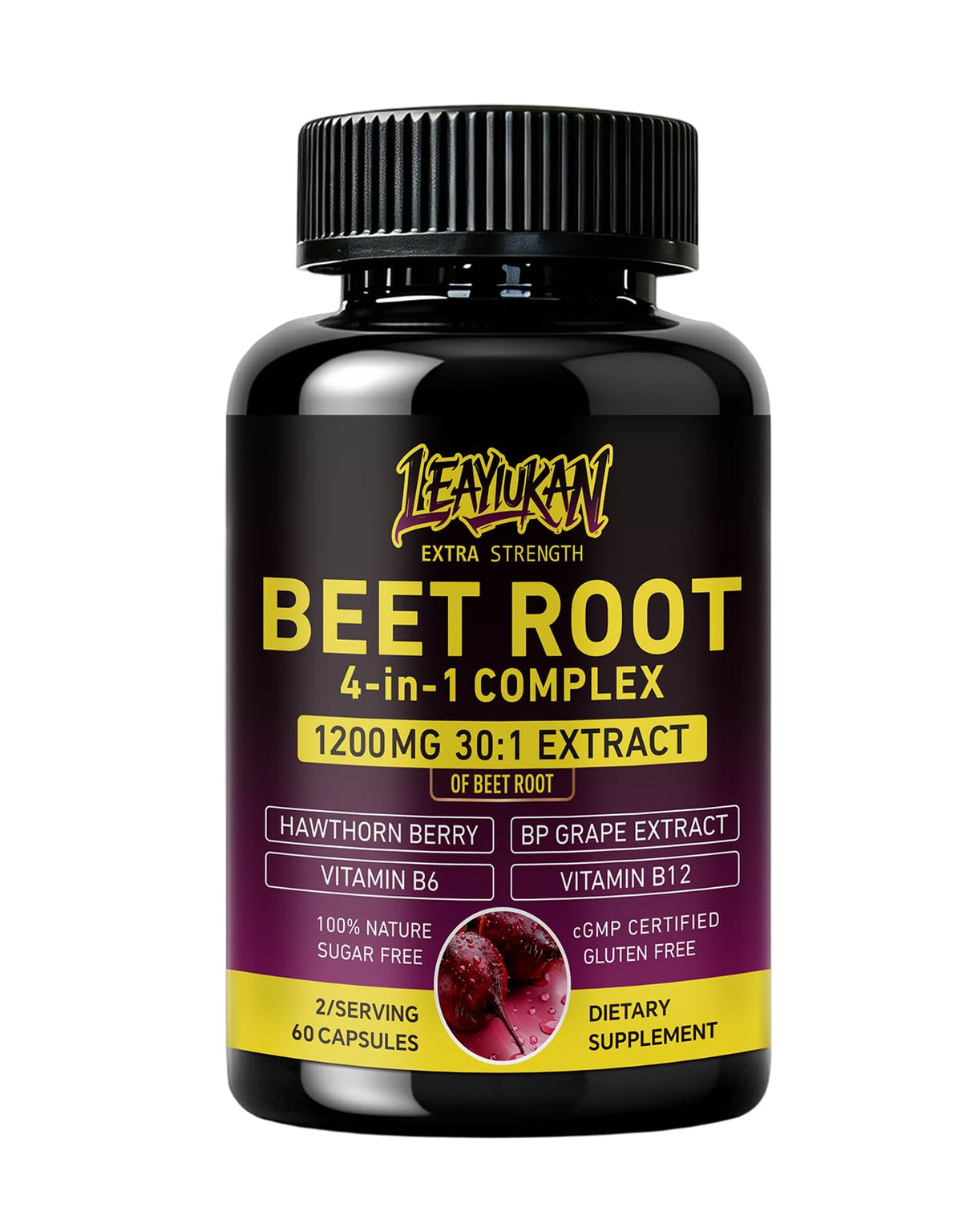 Beet Root Capsules 1200mg 60 Count P108