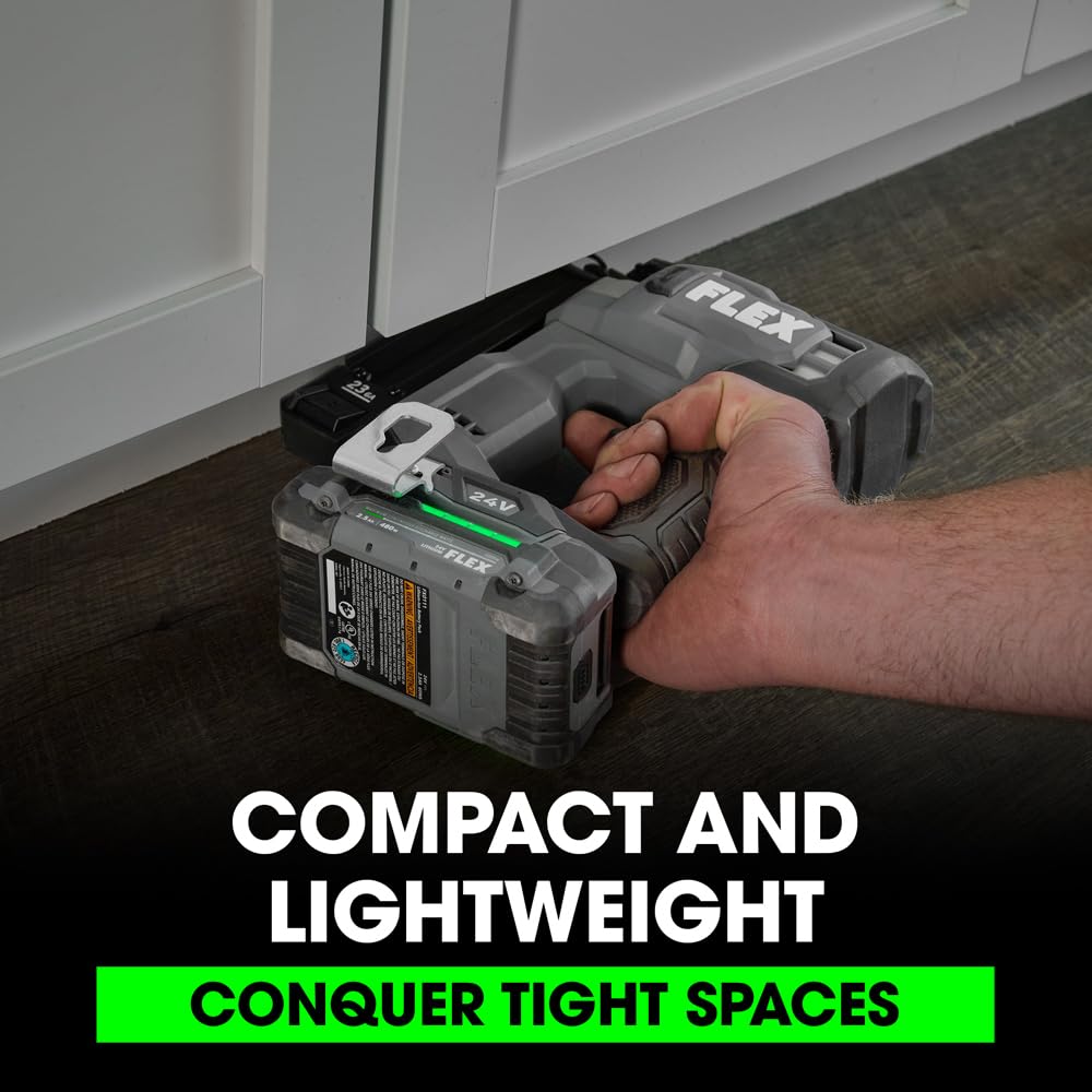 24V Brushless Cordless 23-Gauge Pin Nailer Kit with 2.5Ah Battery S9133