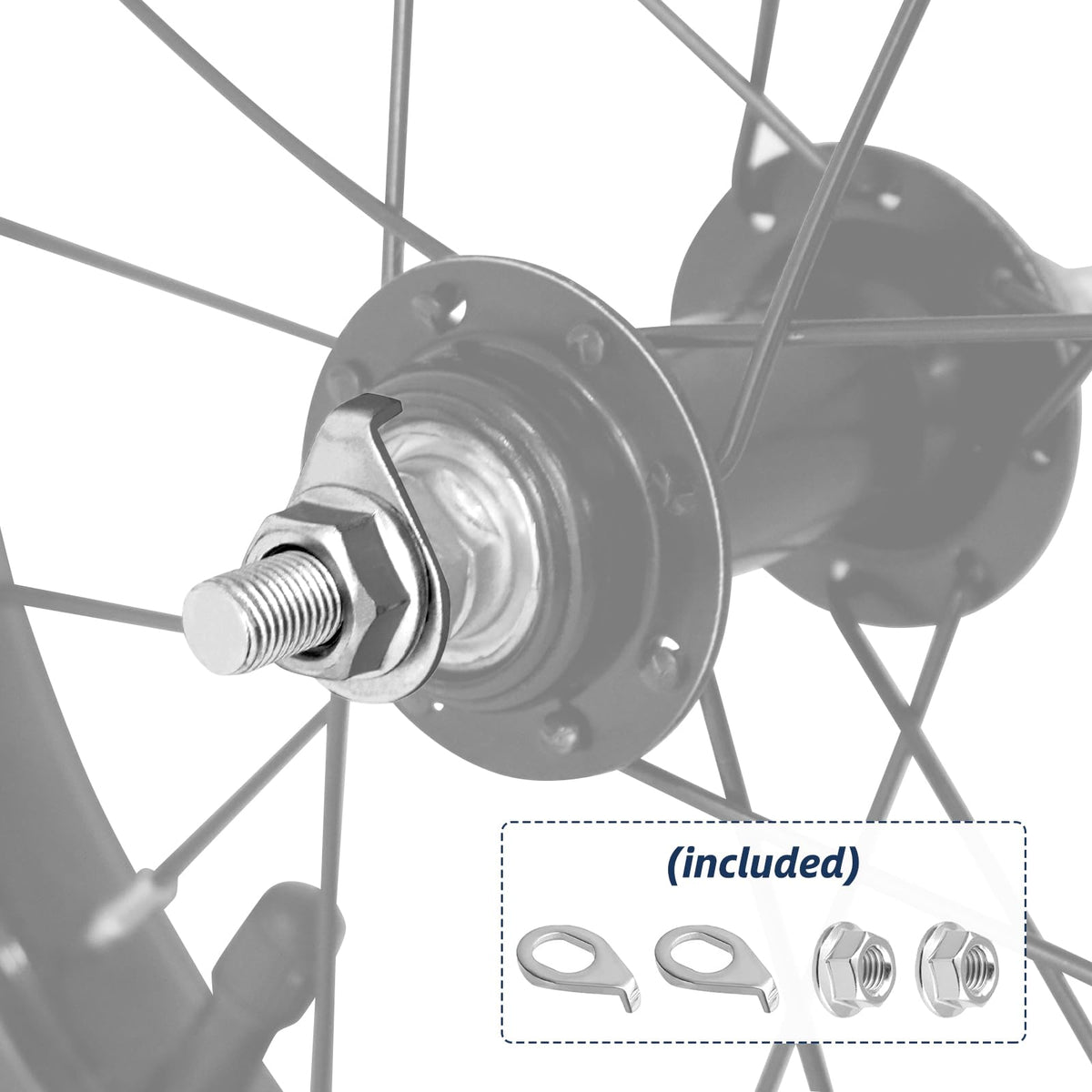 Kids Bike Front Wheels Replacement with Solid Air Rubber Tire and Inner Tube V67909