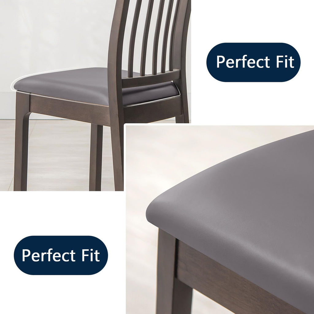 Waterproof PU Leather Chair Seat Covers Set of 6 B8357