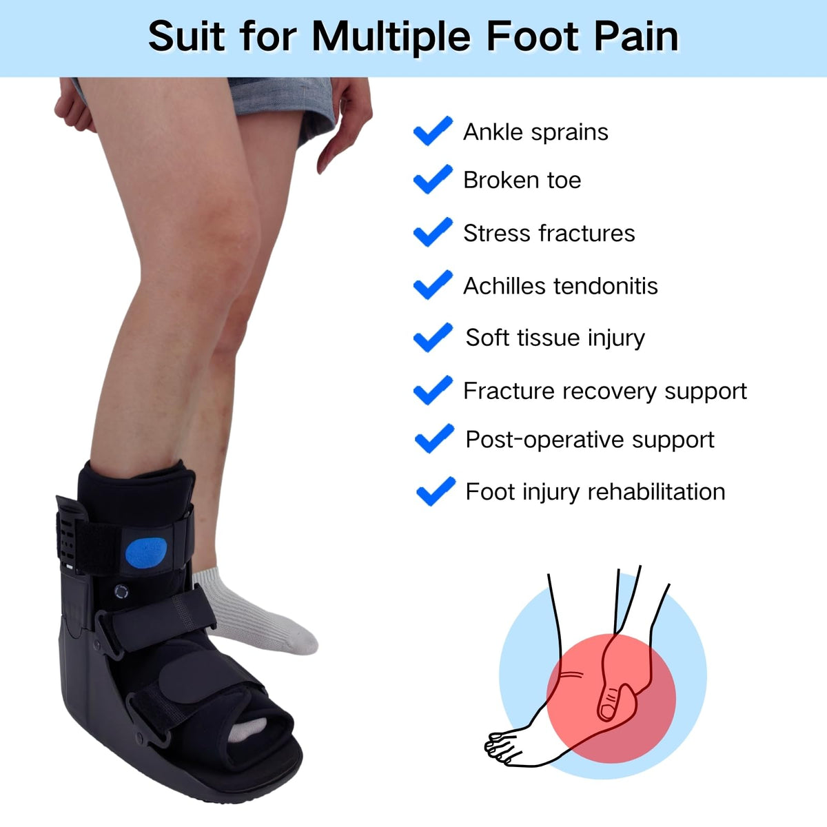 Short Inflatable Orthopedic Walking Boot X208