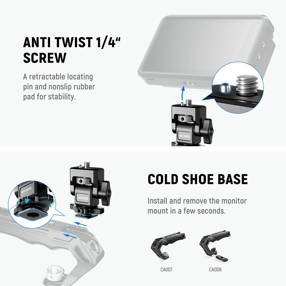 Camera Monitor Mount with Cold Shoe L4249
