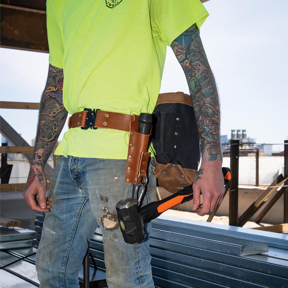 Leather Tool Belt with Quick-Release Buckle F8387