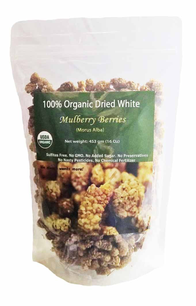 Turkish White Mulberries 1 Lb Bag Sulfite Free No Added Sugar J2865