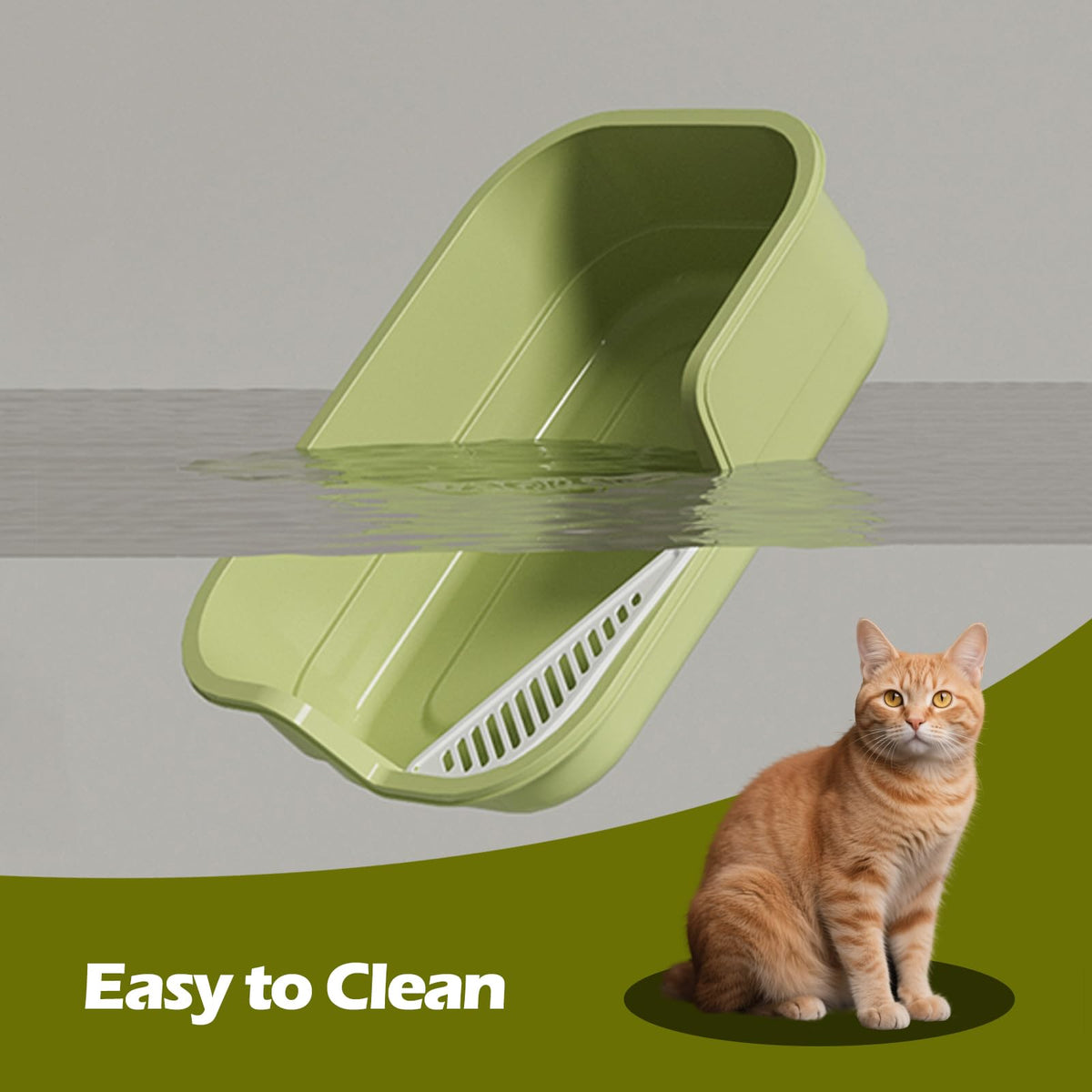 Extra Large High Sides Low Entry Cat Litter Box Z637