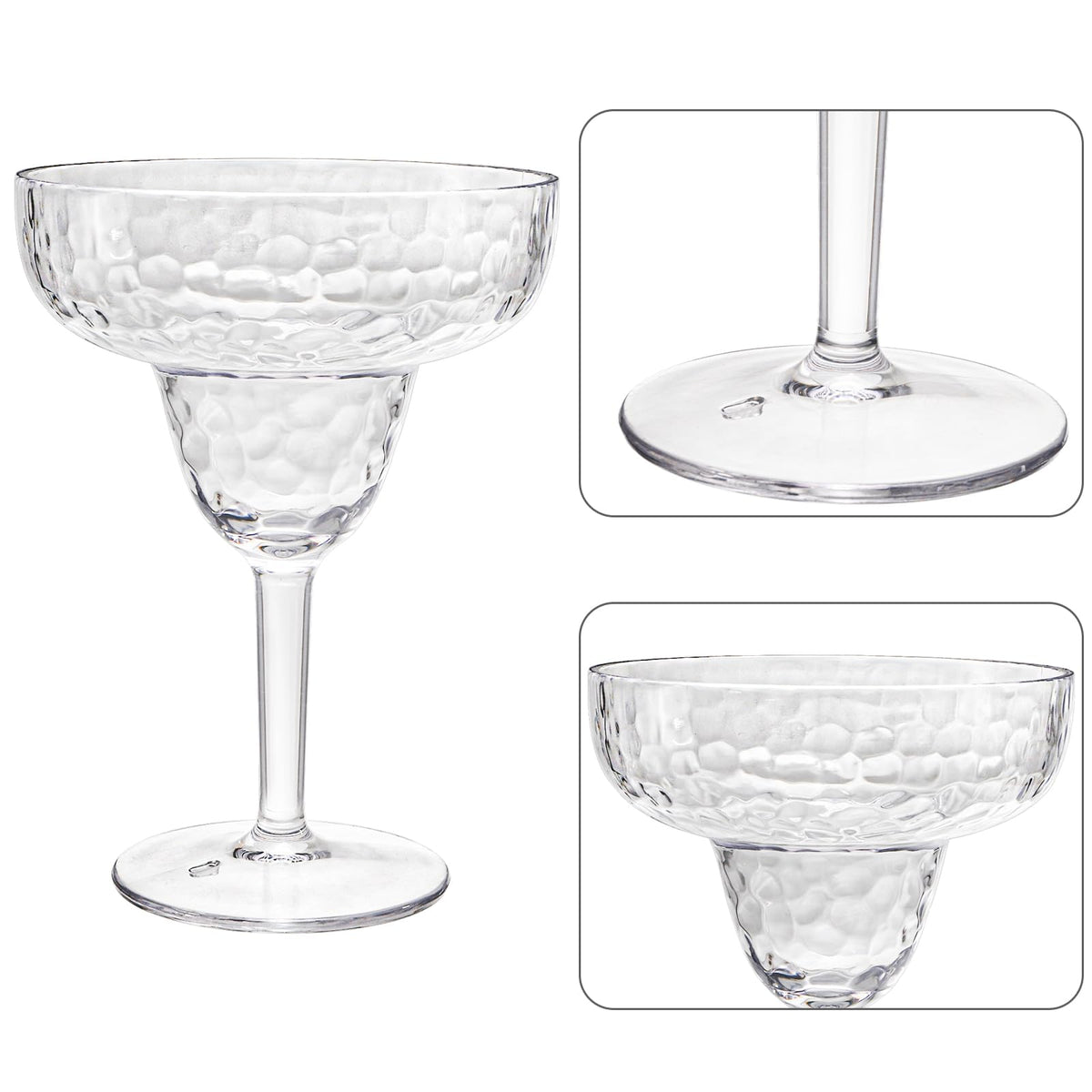 6 Pack 13 OZ Acrylic Stemmed Glasses F8435