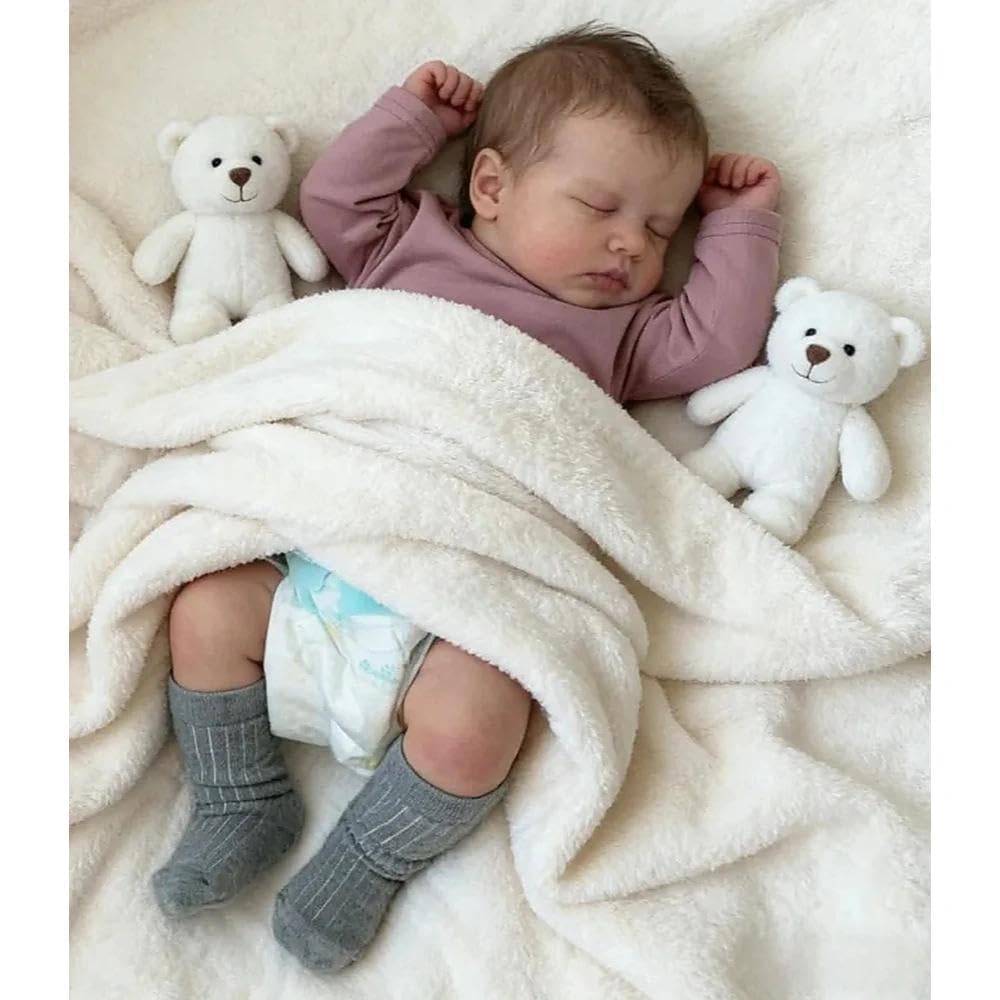 20 Inch Realistic Silicone Reborn Baby Doll Boy with Rooted Hair M819