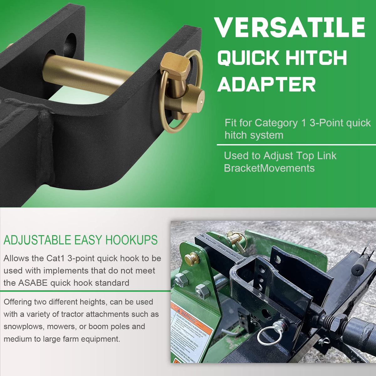 Category 1 3-Point Quick Hitch Adapter S5003