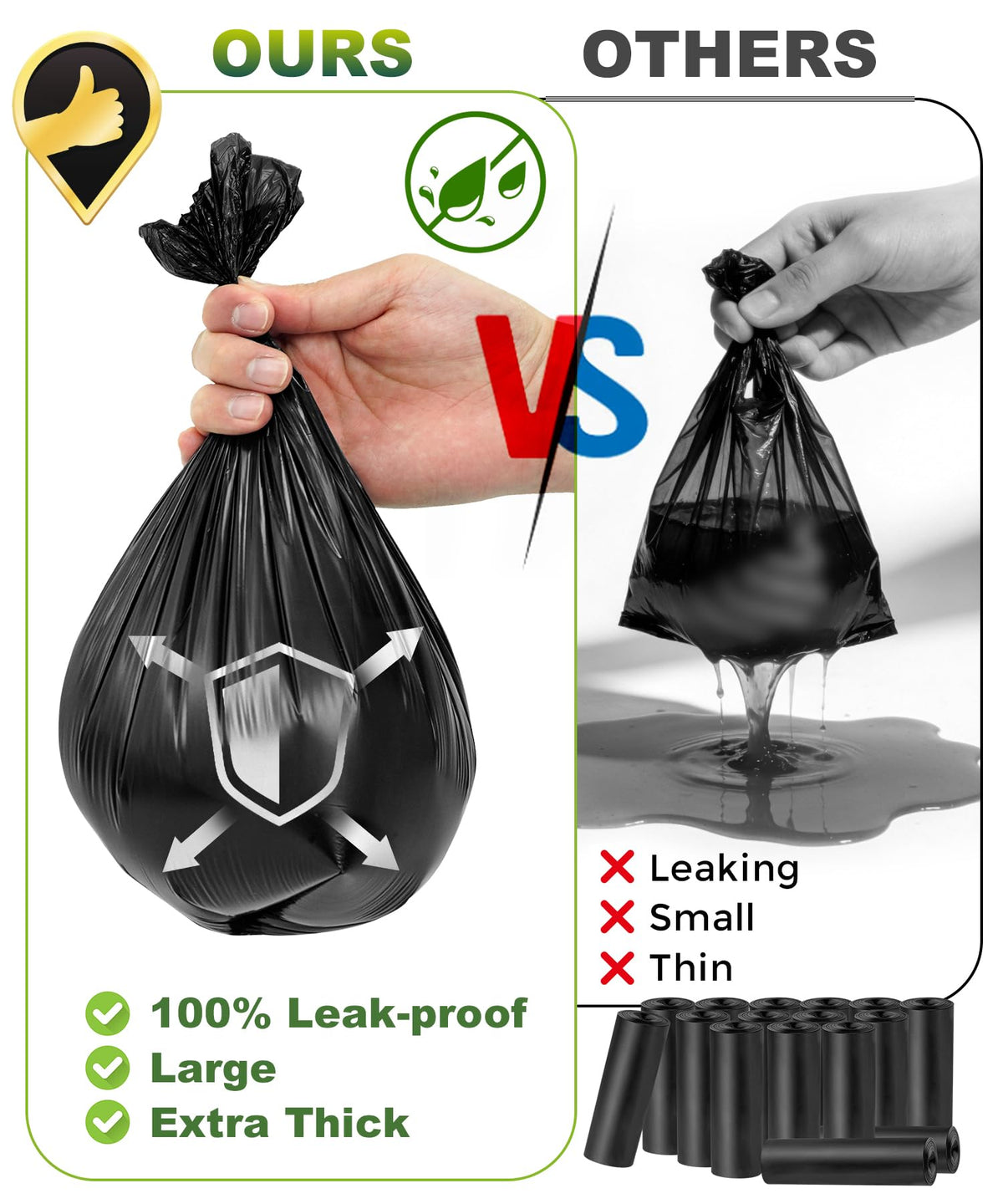 200 Pack Dog Poop Bags Rolls with Dispenser O7079