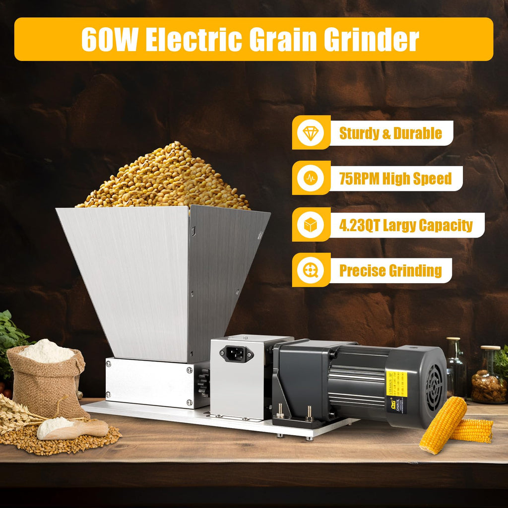110V 60W Stainless Steel Grain Mill C95816