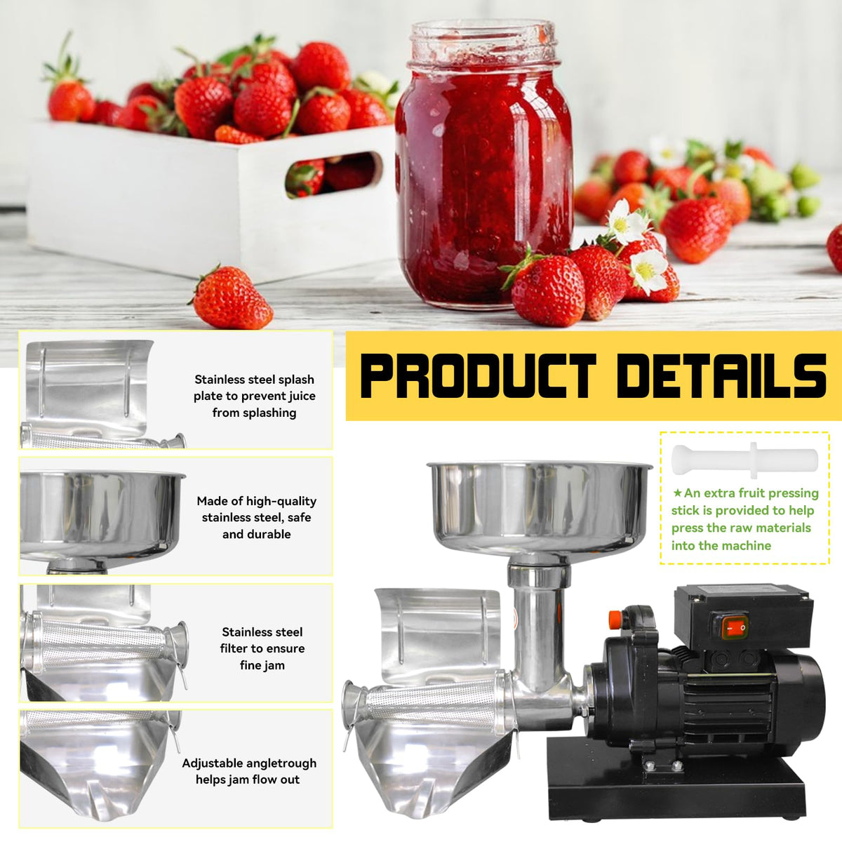 Electric Stainless Steel Jam Maker H352
