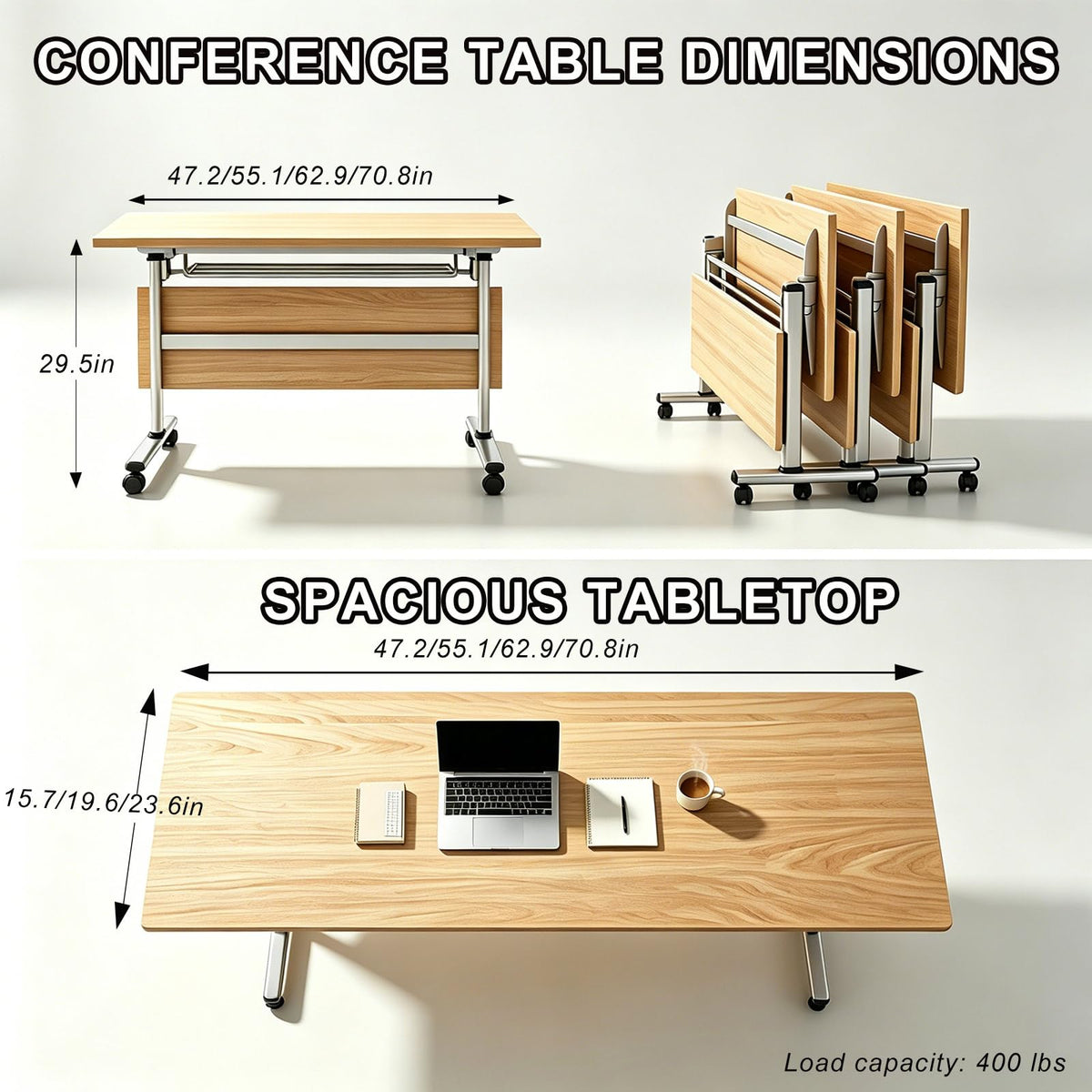 Folding Conference Table with Lock Casters I688
