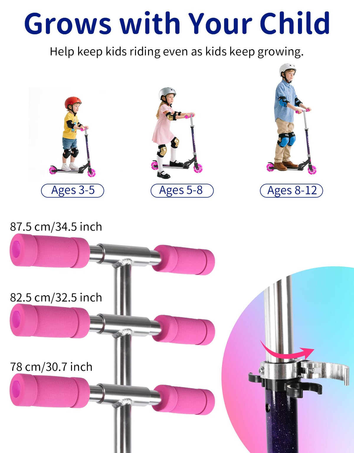 2 Wheel Folding Kick Scooter with Light Up Wheels N104897