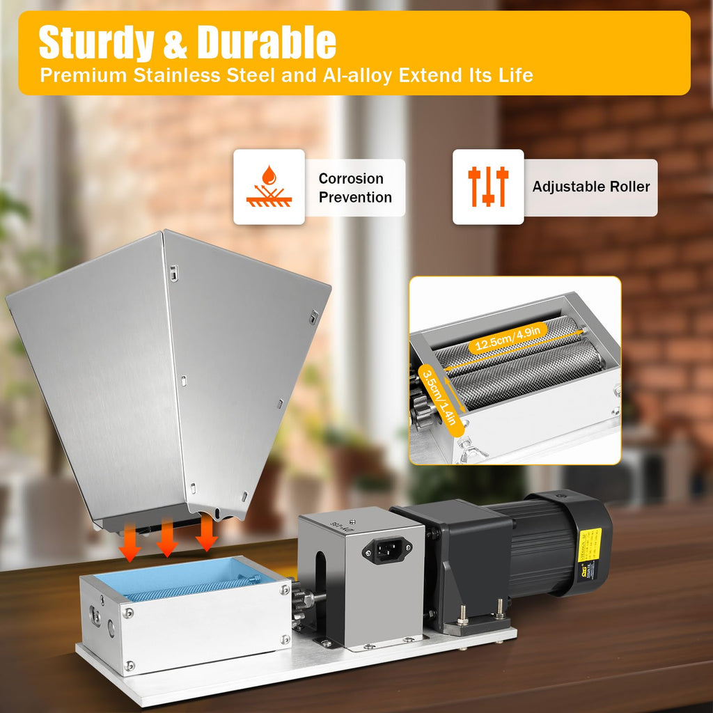 110V 60W Stainless Steel Grain Mill C95816