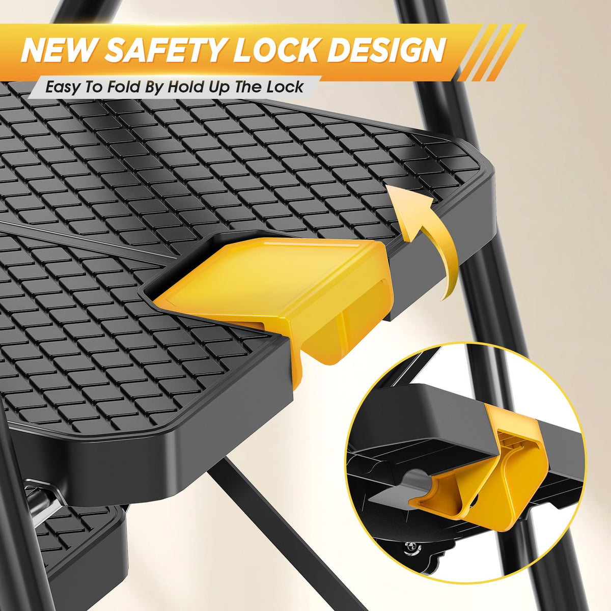 Steel Step Ladder with Handrail G340516