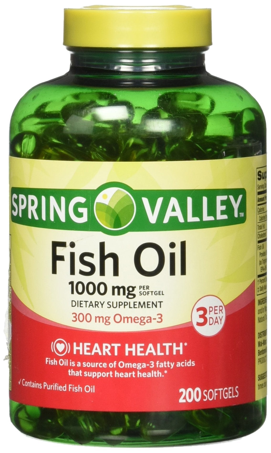 Fish Oil 1000 Mg Omega-3 200 Soft Gel U772