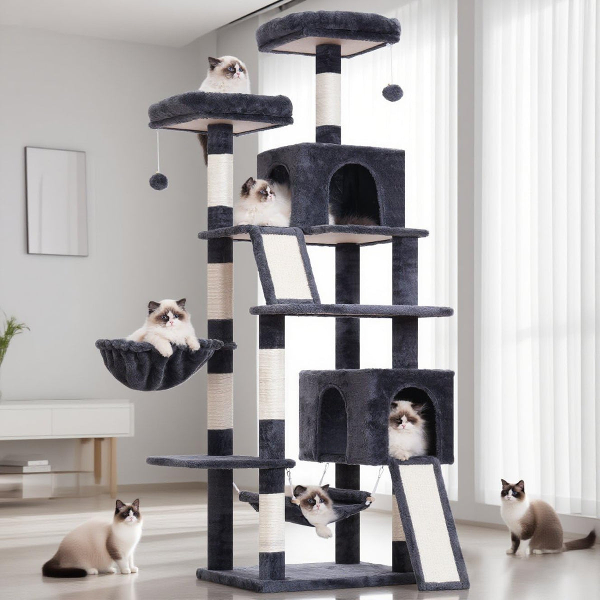 71'' Cat Tree with Scratching Post V83003
