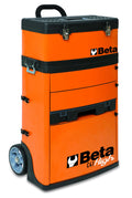 Orange Two-Module Rolling Metal Tool Chest R861046